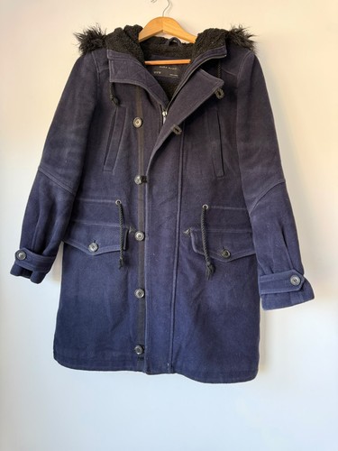 Zara basic navy blue hooded - basic,