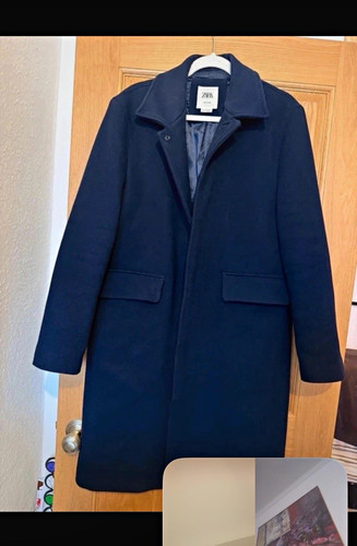 Zara men navy wool blend - zara, men’s