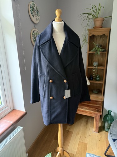 Zara dark navy oversized - navy, wool