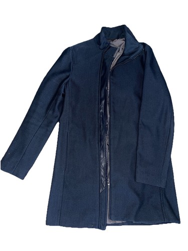 Zara navy zip - navy, mid-length