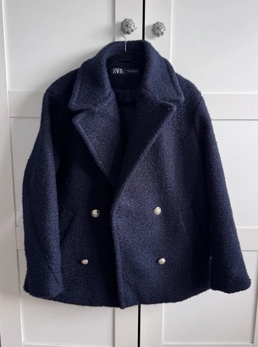 Zara women navy boucle - zara, women’s