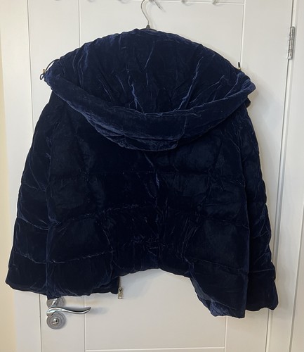 Zara velvet down puffer jacket - down,
