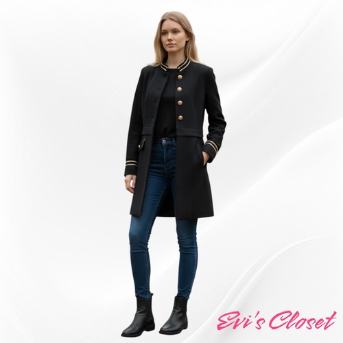 Zara women navy military - zara, women's