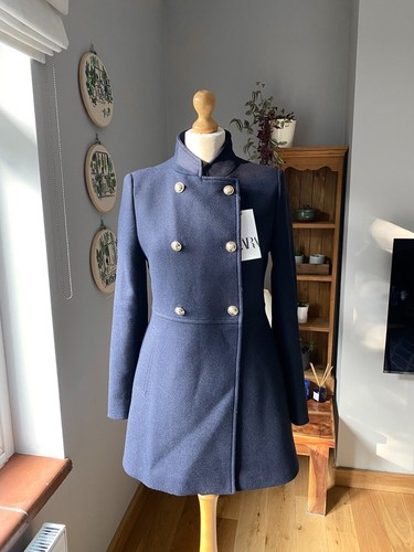 Zara navy blue wool blend - zara,