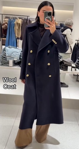 Zara women long wool coat - zara,