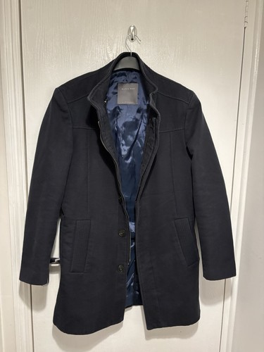 Zara man navy wool - wool, blend