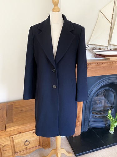 Zara navy wool blend coat - zara,