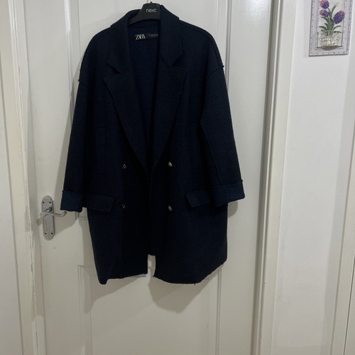 Zara navy jacket statement - zara,