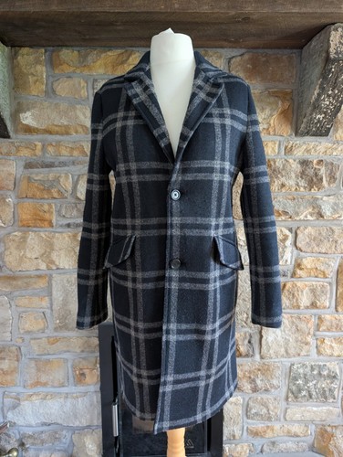 Zara navy check - zara, winter