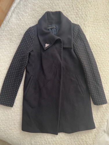 Zara navy studded coat size - , m