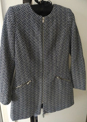 Navy blue white - navy, zipped